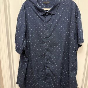 Twenty Eight Degrees Men’s Navy Short Sleeve Cotton Button Down Shirt 3XL (3-2)